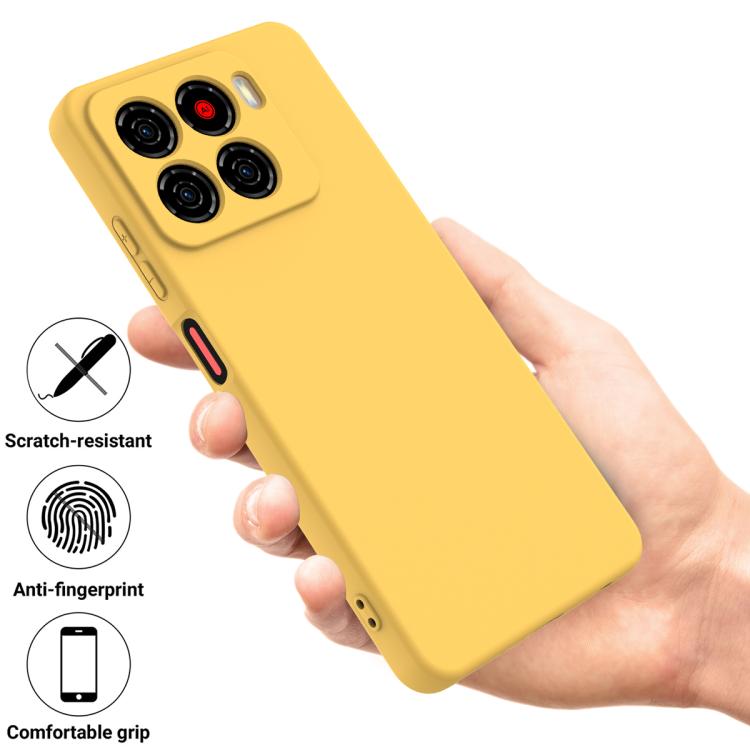 For ZTE Blade A56 4G Solid Color Liquid Silicone Dropproof Full Coverage Phone Case