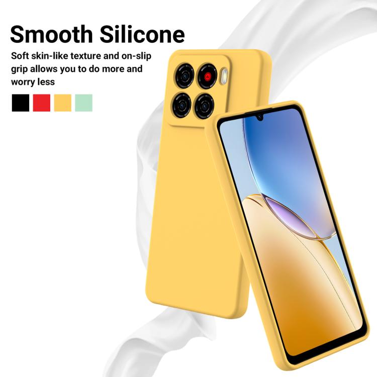 For ZTE Blade A56 4G Solid Color Liquid Silicone Dropproof Full Coverage Phone Case