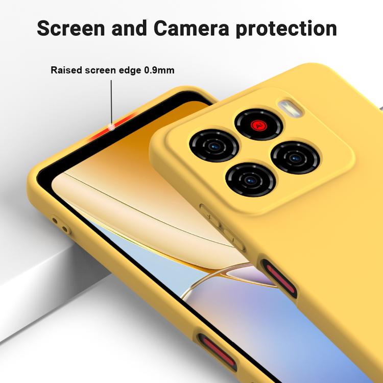 For ZTE Blade A56 4G Solid Color Liquid Silicone Dropproof Full Coverage Phone Case