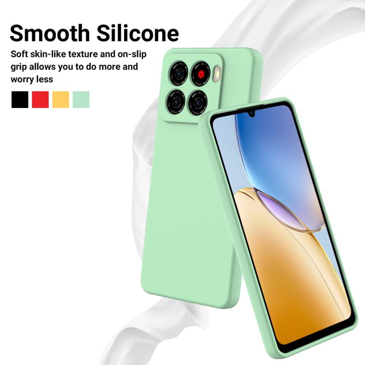 For ZTE Blade A56 4G Solid Color Liquid Silicone Dropproof Full Coverage Phone Case