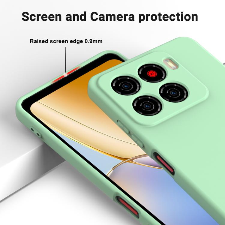 For ZTE Blade A56 4G Solid Color Liquid Silicone Dropproof Full Coverage Phone Case