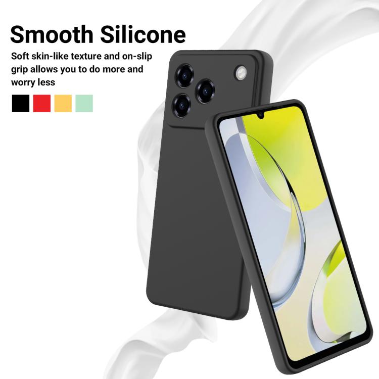 For ZTE Blade A36 4G / A56 Pro 4G Solid Color Liquid Silicone Dropproof Full Coverage Phone Case