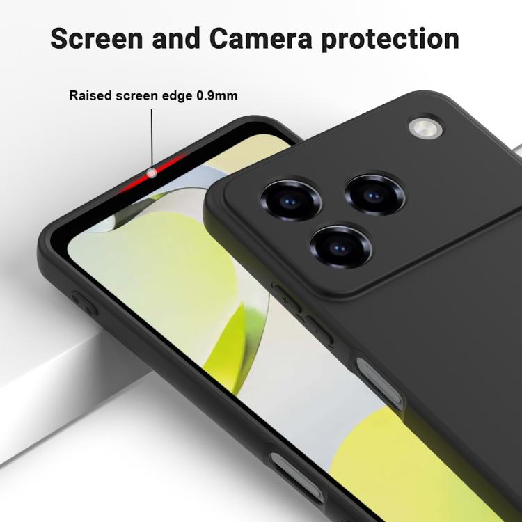For ZTE Blade A36 4G / A56 Pro 4G Solid Color Liquid Silicone Dropproof Full Coverage Phone Case