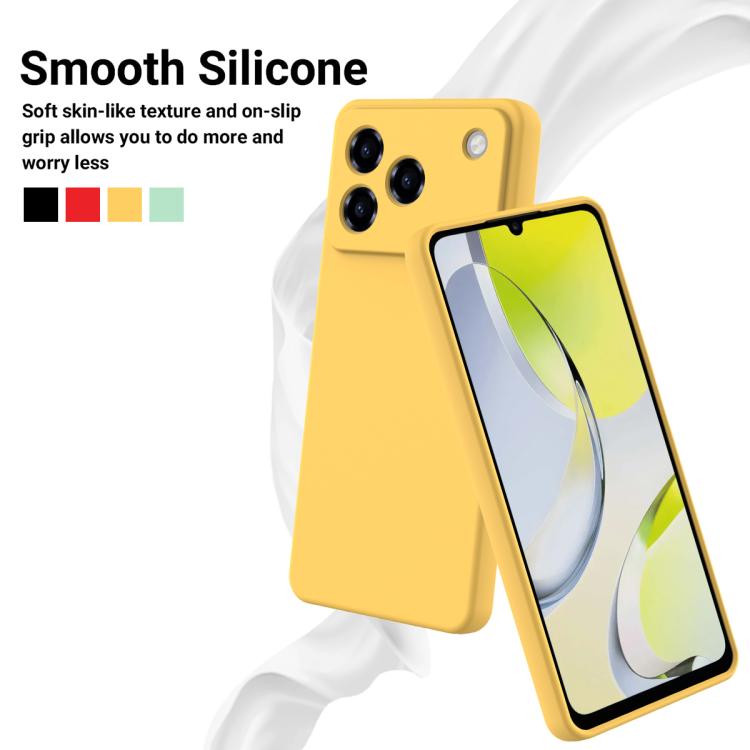 For ZTE Blade A36 4G / A56 Pro 4G Solid Color Liquid Silicone Dropproof Full Coverage Phone Case