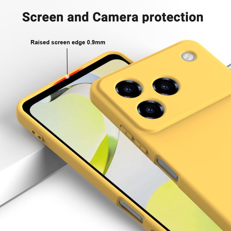 For ZTE Blade A36 4G / A56 Pro 4G Solid Color Liquid Silicone Dropproof Full Coverage Phone Case