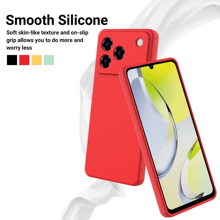 For ZTE Blade A36 4G / A56 Pro 4G Solid Color Liquid Silicone Dropproof Full Coverage Phone Case