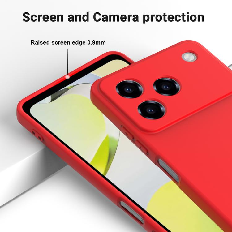For ZTE Blade A36 4G / A56 Pro 4G Solid Color Liquid Silicone Dropproof Full Coverage Phone Case
