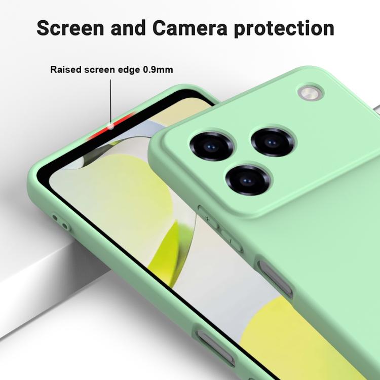 For ZTE Blade A36 4G / A56 Pro 4G Solid Color Liquid Silicone Dropproof Full Coverage Phone Case