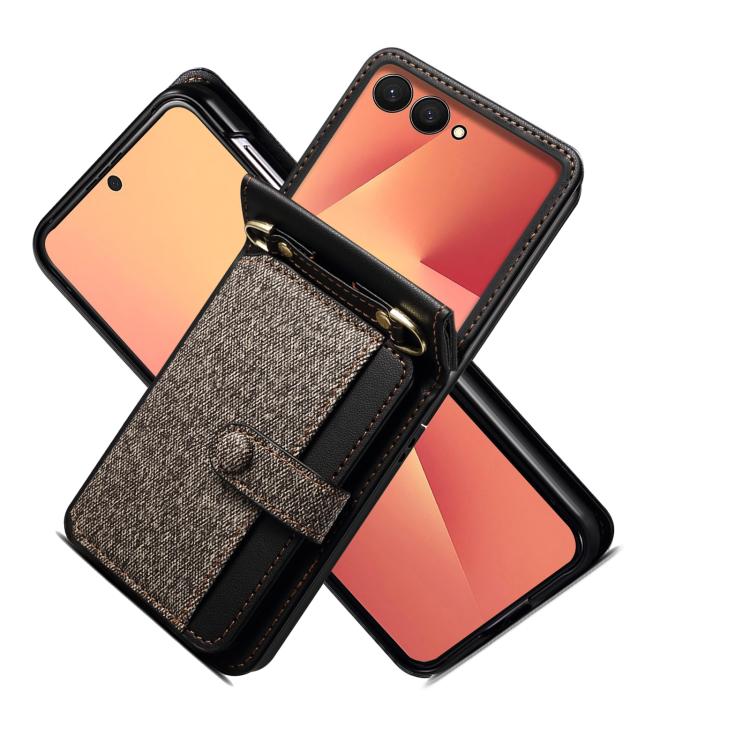 For Samsung Galaxy Z Flip7 5G Crossbody Color Matching Folding Phone Case