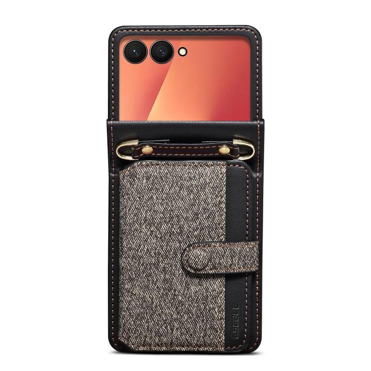 For Samsung Galaxy Z Flip7 5G Crossbody Color Matching Folding Phone Case