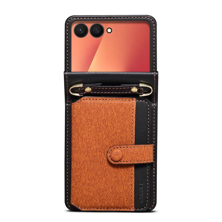 For Samsung Galaxy Z Flip7 5G Crossbody Color Matching Folding Phone Case