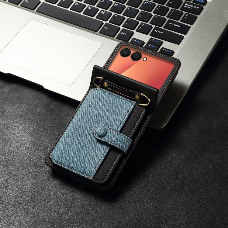 For Samsung Galaxy Z Flip7 5G Crossbody Color Matching Folding Phone Case