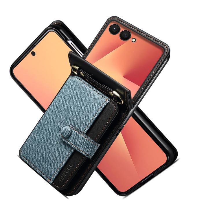 For Samsung Galaxy Z Flip7 5G Crossbody Color Matching Folding Phone Case