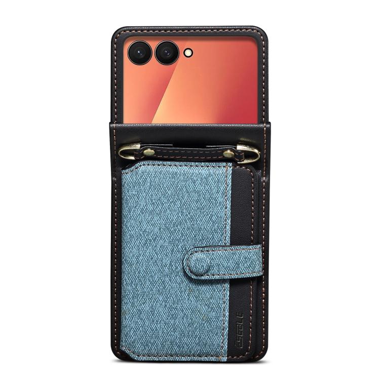 For Samsung Galaxy Z Flip7 5G Crossbody Color Matching Folding Phone Case