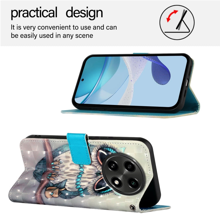 For OPPO A2 Pro 5G  / A3 Pro 5G 3D Painting Horizontal Flip Leather Phone Case