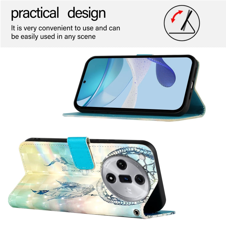 For OPPO Find X7 3D Painting Horizontal Flip Leather Phone Case