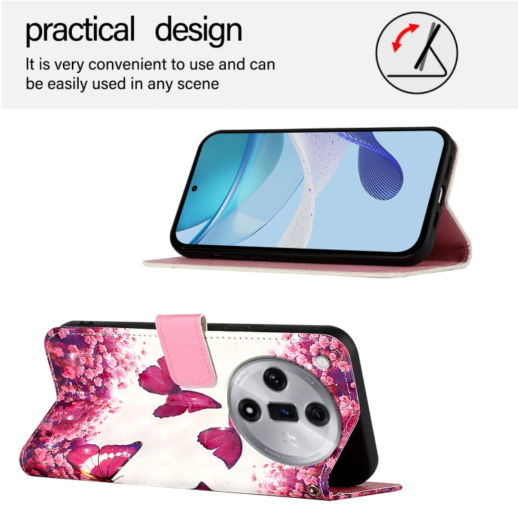 For OPPO Find X7 3D Painting Horizontal Flip Leather Phone Case
