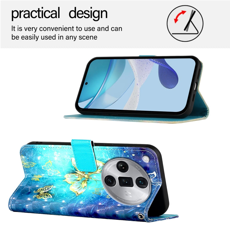 For OPPO Find X7 Ultra 3D Painting Horizontal Flip Leather Phone Case
