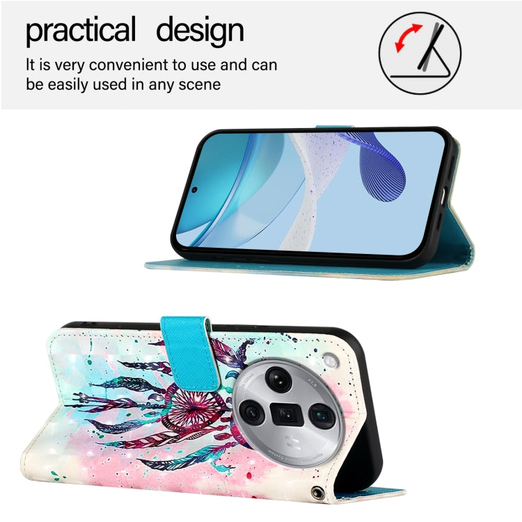 For OPPO Find X7 Ultra 3D Painting Horizontal Flip Leather Phone Case