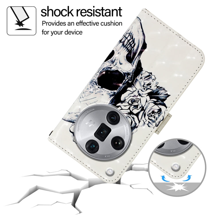 For OPPO Find X7 Ultra 3D Painting Horizontal Flip Leather Phone Case