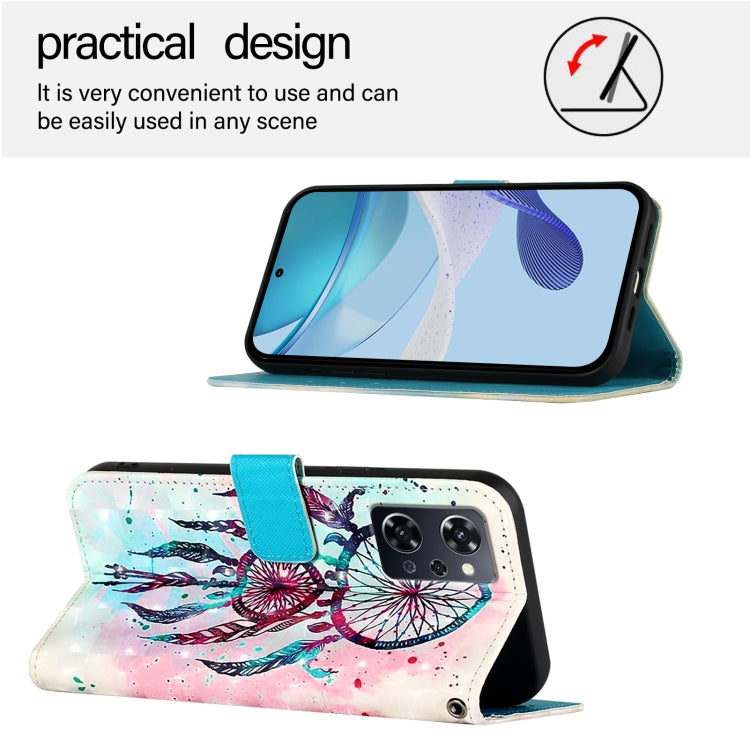 For OPPO Reno9 A JP Version 3D Painting Horizontal Flip Leather Phone Case