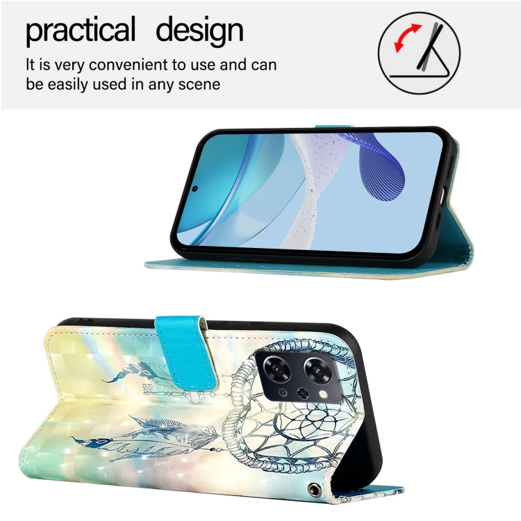For OPPO Reno9 A JP Version 3D Painting Horizontal Flip Leather Phone Case