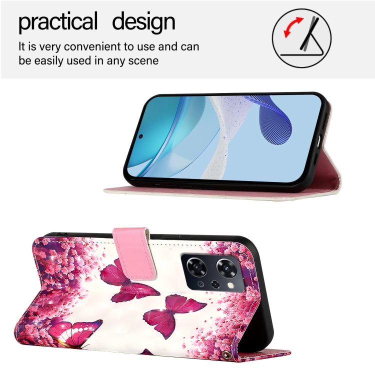 For OPPO Reno9 A JP Version 3D Painting Horizontal Flip Leather Phone Case