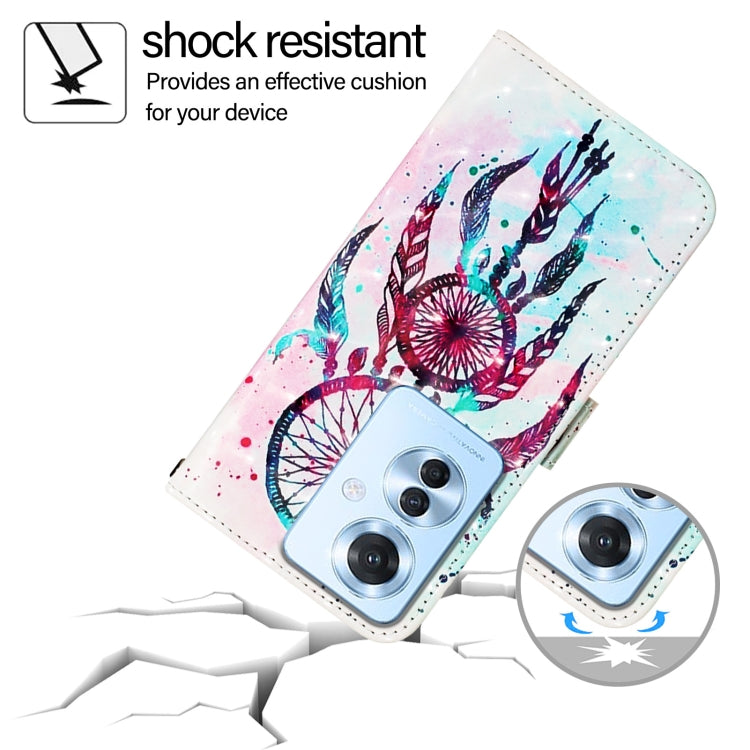 For OPPO Reno 11F 5G Global 3D Painting Horizontal Flip Leather Phone Case