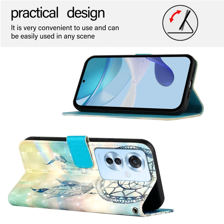 For OPPO Reno 11F 5G Global 3D Painting Horizontal Flip Leather Phone Case
