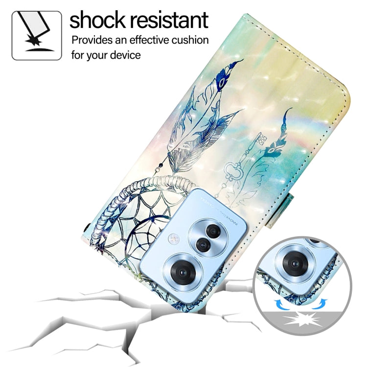 For OPPO Reno 11F 5G Global 3D Painting Horizontal Flip Leather Phone Case