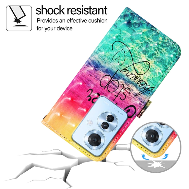 For OPPO Reno 11F 5G Global 3D Painting Horizontal Flip Leather Phone Case