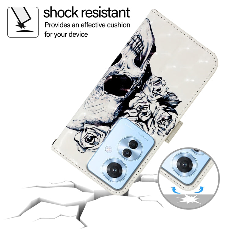 For OPPO F25 Pro 5G India 3D Painting Horizontal Flip Leather Phone Case