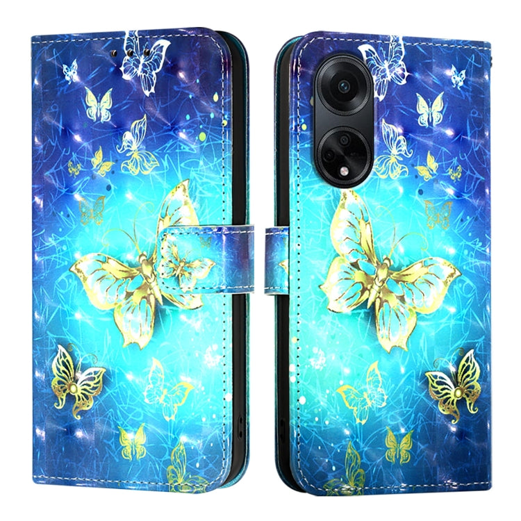 For OPPO A98 5G / F23 5G India 3D Painting Horizontal Flip Leather Phone Case