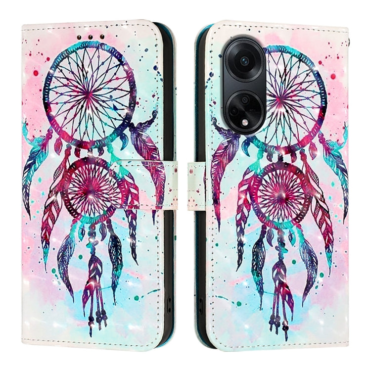 For OPPO A98 5G / F23 5G India 3D Painting Horizontal Flip Leather Phone Case