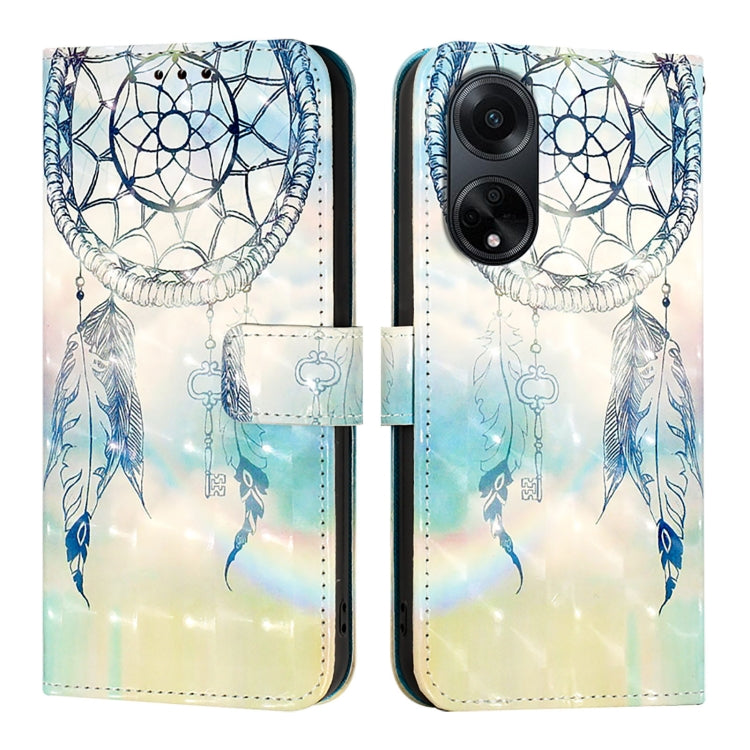 For OPPO A98 5G / F23 5G India 3D Painting Horizontal Flip Leather Phone Case