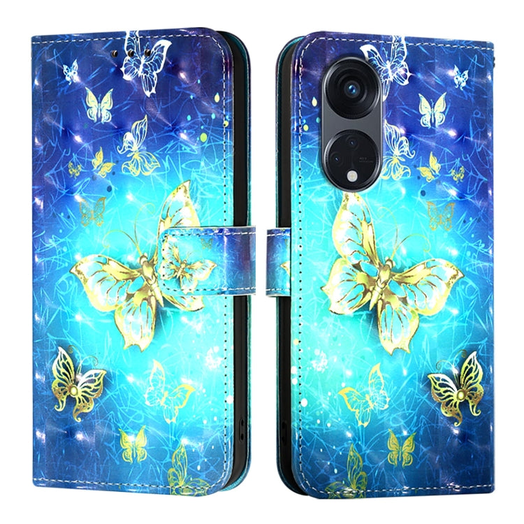 For OPPO A1 Pro 5G / Reno8 T 5G Global 3D Painting Horizontal Flip Leather Phone Case