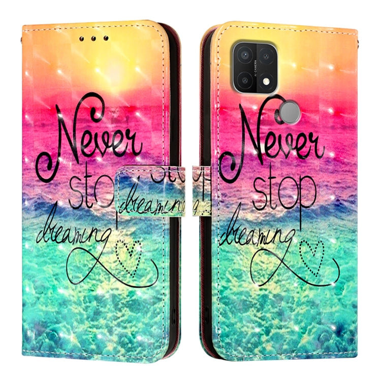 For OPPO A15 / A15s / A35 2021 3D Painting Horizontal Flip Leather Phone Case