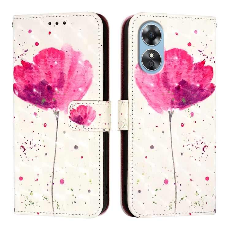 For OPPO A17 4G Global / A17k 3D Painting Horizontal Flip Leather Phone Case