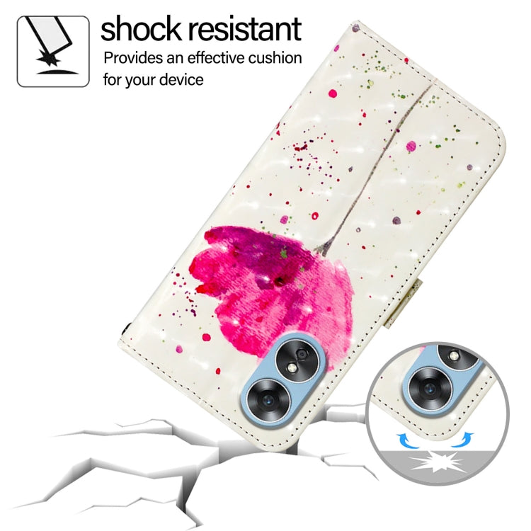 For OPPO A17 4G Global / A17k 3D Painting Horizontal Flip Leather Phone Case