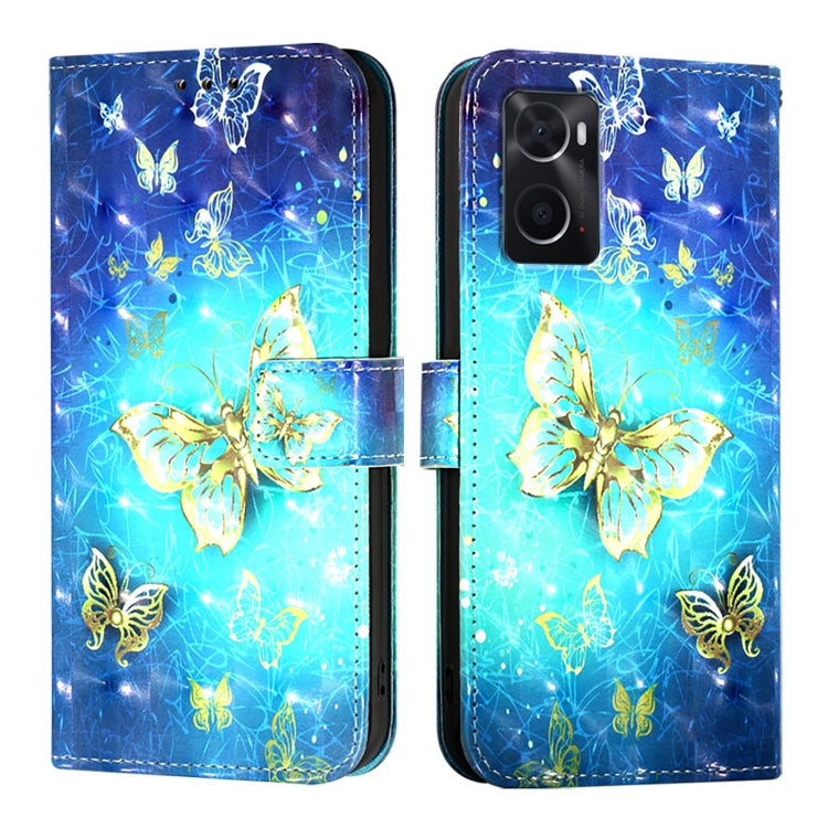 For OPPO A36 4G / A76 4G / A96 4G / K10 4G 3D Painting Horizontal Flip Leather Phone Case