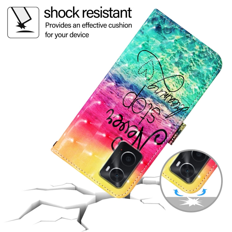 For OPPO A36 4G / A76 4G / A96 4G / K10 4G 3D Painting Horizontal Flip Leather Phone Case