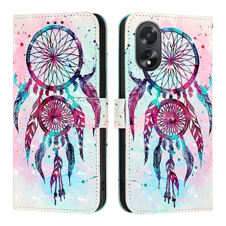 For OPPO A38 4G / A18 4G Global 3D Painting Horizontal Flip Leather Phone Case