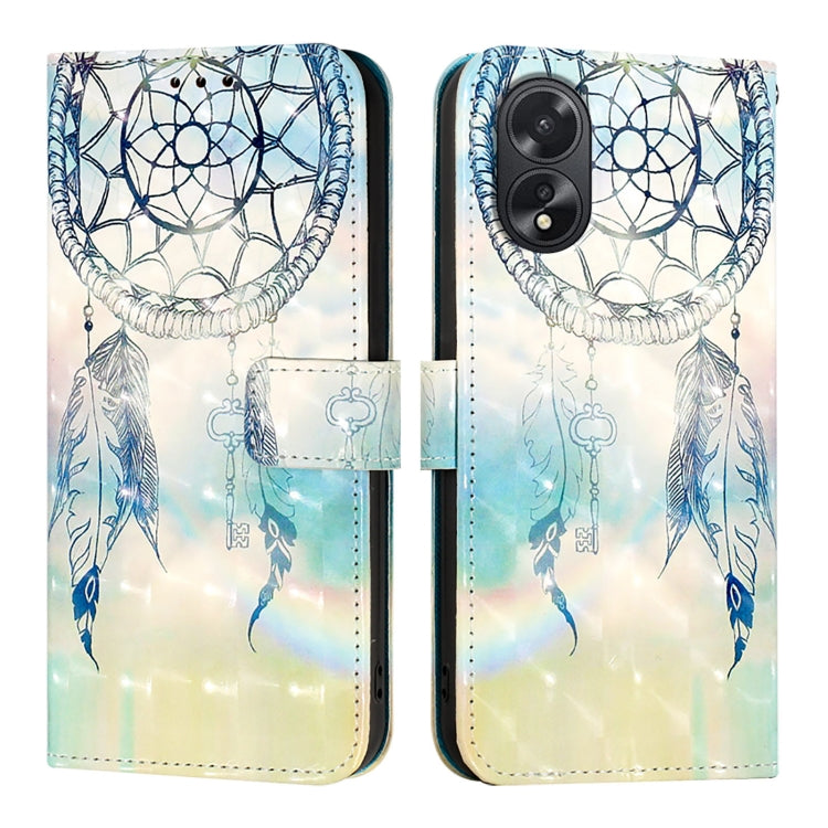 For OPPO A38 4G / A18 4G Global 3D Painting Horizontal Flip Leather Phone Case