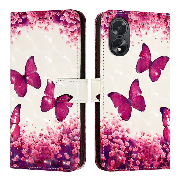 For OPPO A38 4G / A18 4G Global 3D Painting Horizontal Flip Leather Phone Case
