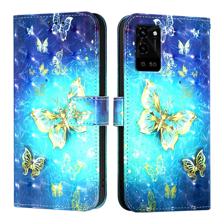 For OPPO A54 4G / A54s / A55 5G / A16 3D Painting Horizontal Flip Leather Phone Case