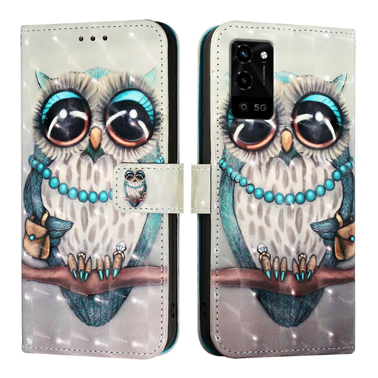 For OPPO A54 4G / A54s / A55 5G / A16 3D Painting Horizontal Flip Leather Phone Case