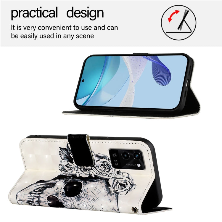 For OPPO A54 4G / A54s / A55 5G / A16 3D Painting Horizontal Flip Leather Phone Case
