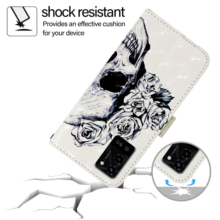 For OPPO A54 4G / A54s / A55 5G / A16 3D Painting Horizontal Flip Leather Phone Case