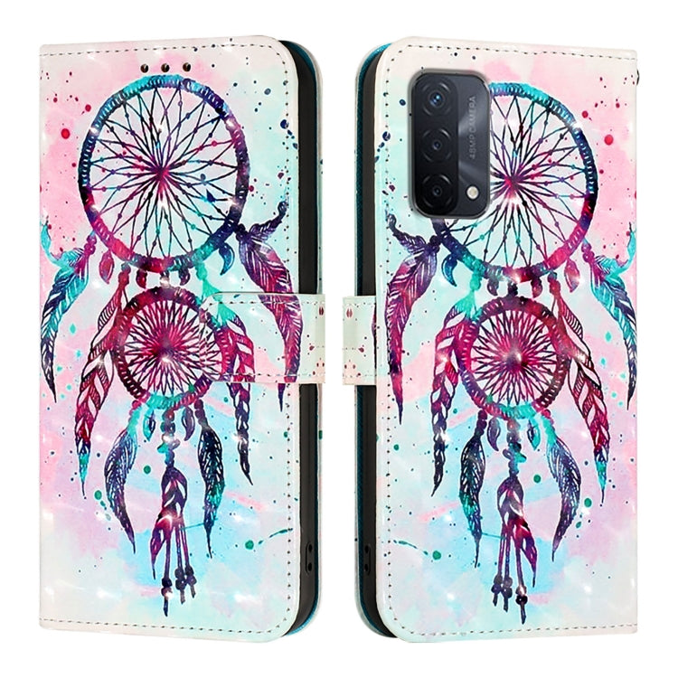 For OPPO A54 5G / A74 5G / A93 5G 3D Painting Horizontal Flip Leather Phone Case