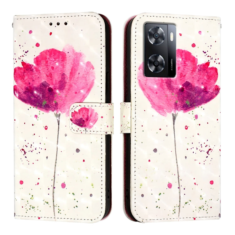 For OPPO A57 4G / A77 4G 3D Painting Horizontal Flip Leather Phone Case